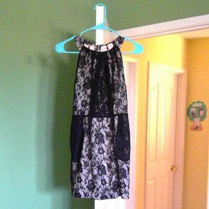 Pink Lack Dress With Back Cutouts